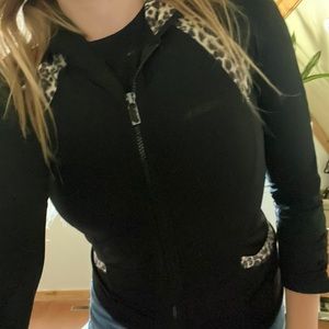 Bebe leopard enhanced jacket